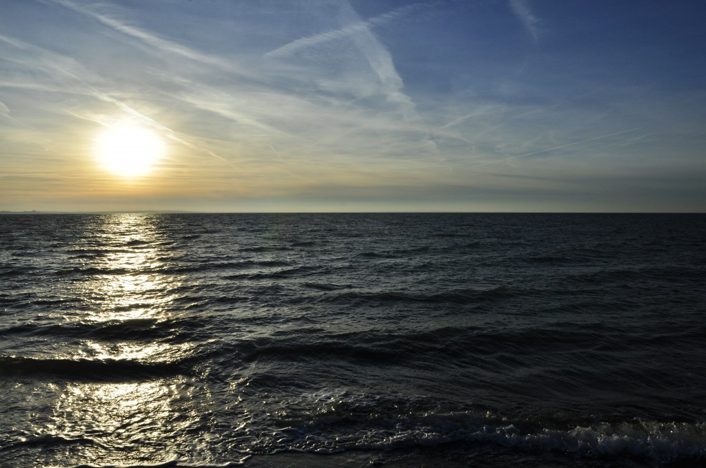Winterlicher Sonnenuntergang auf Fehmarn